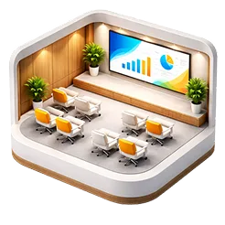 TV screen presentation 3D illustration